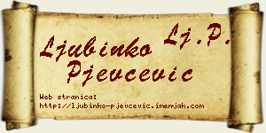 Ljubinko Pjevčević vizit kartica